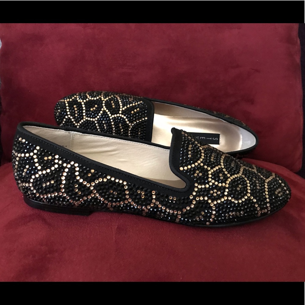 Steven by Steve Madden beaded smoking slippers